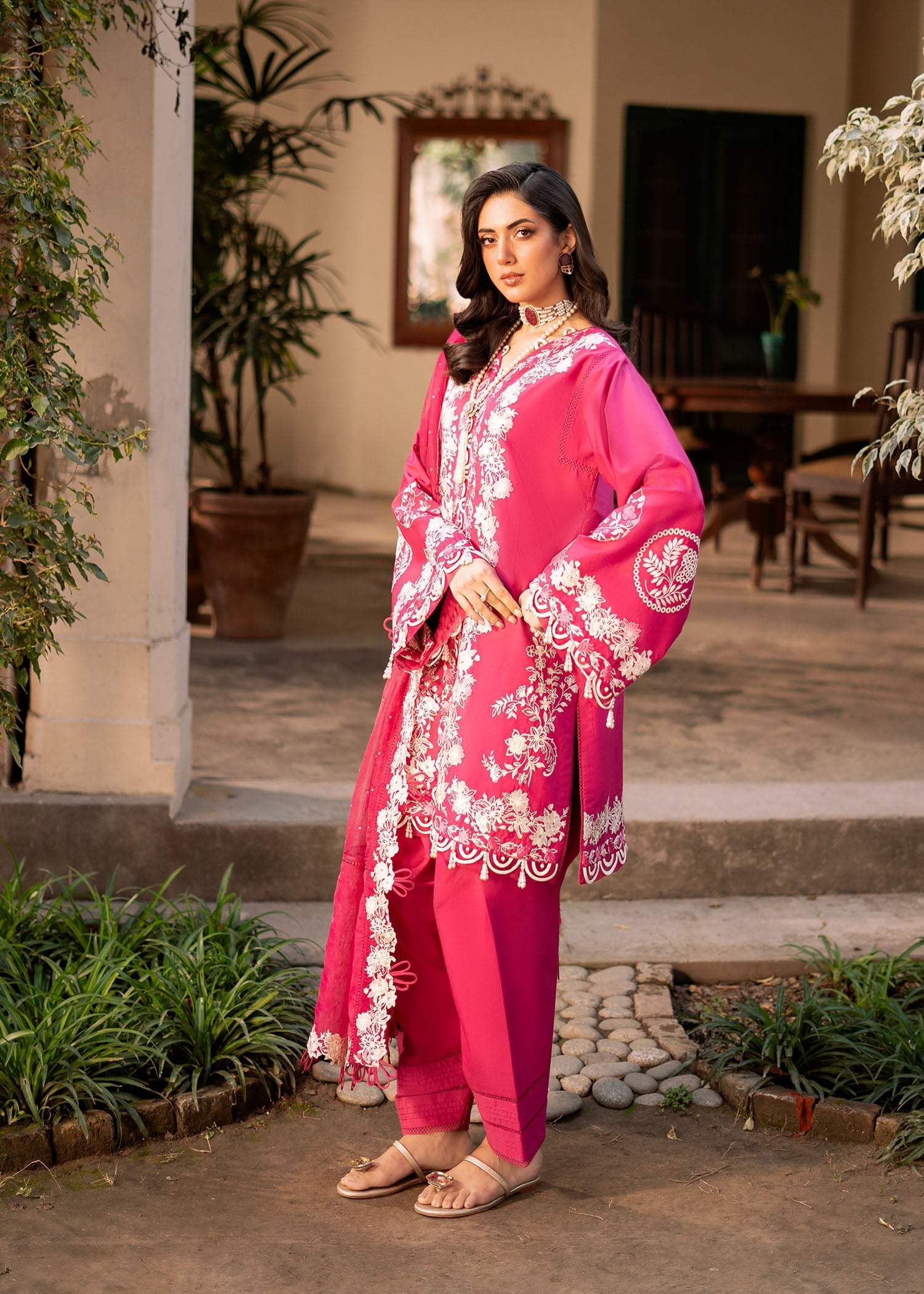 Fozia Khalid | Blossom Festive Lawn 25 | Peonies - by - Libasekhas UK - Registered Vendor of : Fozia Khalid - 100% Original Designer Dresss