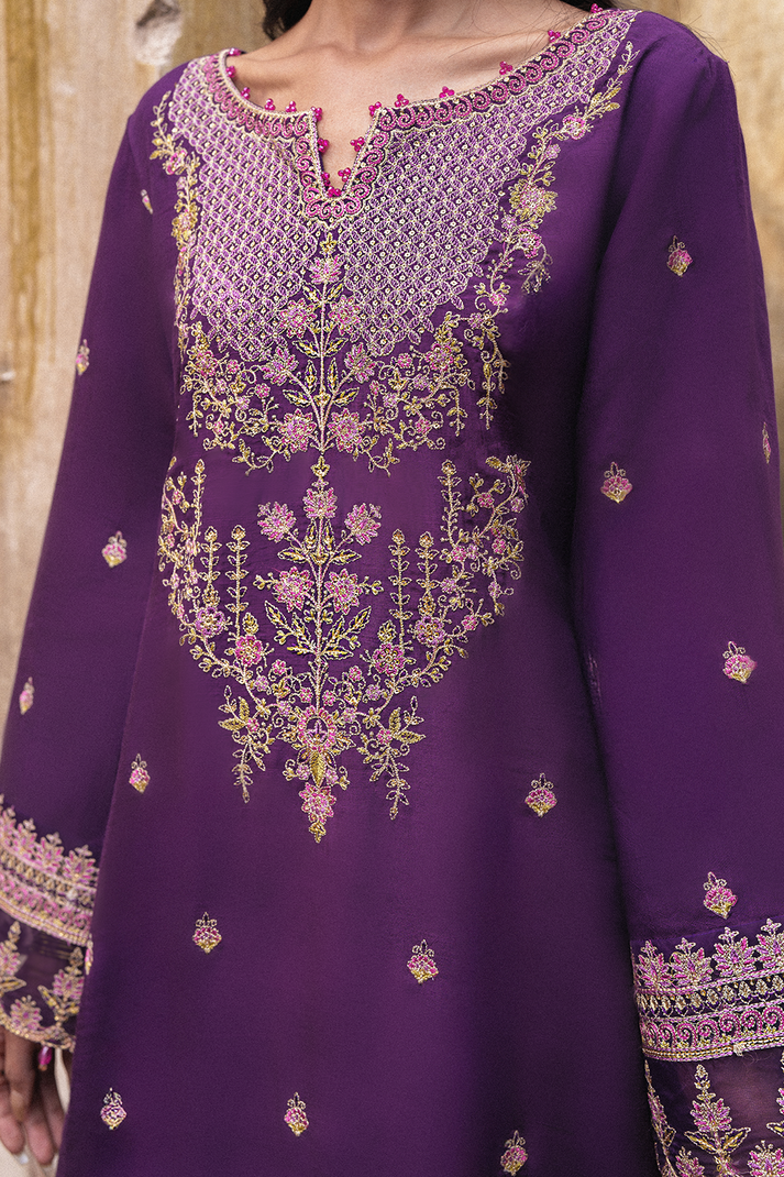 Saad Shaikh | Zaria Festive Pret 25 | RAVEN - by Libasekhas UK - Registered Vendor of : Saad Shaikh - 100% Original Designer Dress