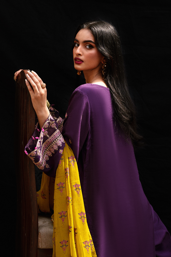 Saad Shaikh | Zaria Festive Pret 25 | RAVEN - by Libasekhas UK - Registered Vendor of : Saad Shaikh - 100% Original Designer Dress