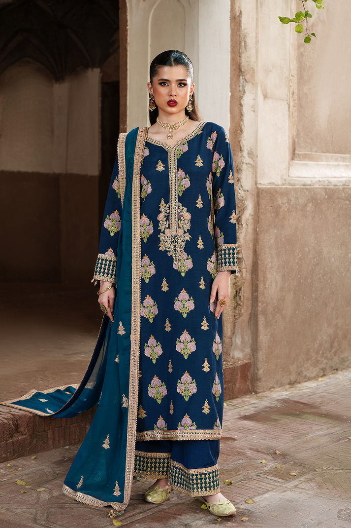 Saad Shaikh | Zaria Festive Pret 25 | SAPPHIRE - by Libasekhas UK - Registered Vendor of : Saad Shaikh - 100% Original Designer Dress