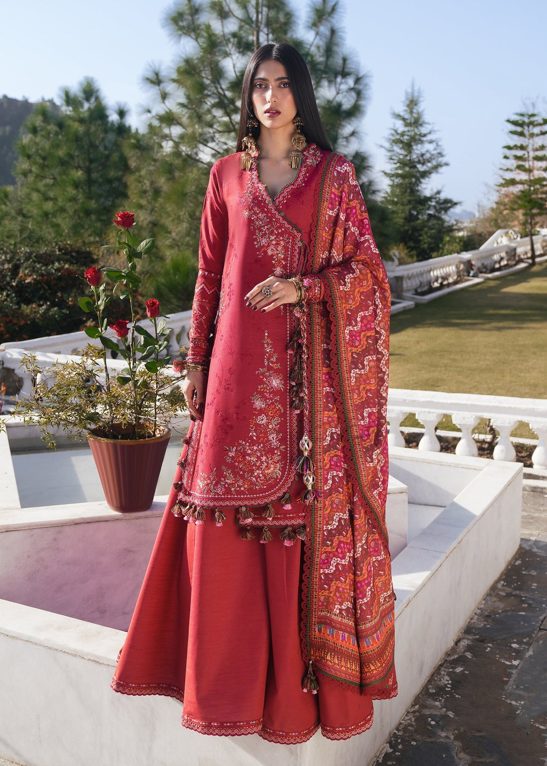 Hussain Rehar | Winter Shawl 24 | Mana - by - Libasekhas UK - Registered Vendor of : Hussain Rehar - 100% Original Designer Dresss
