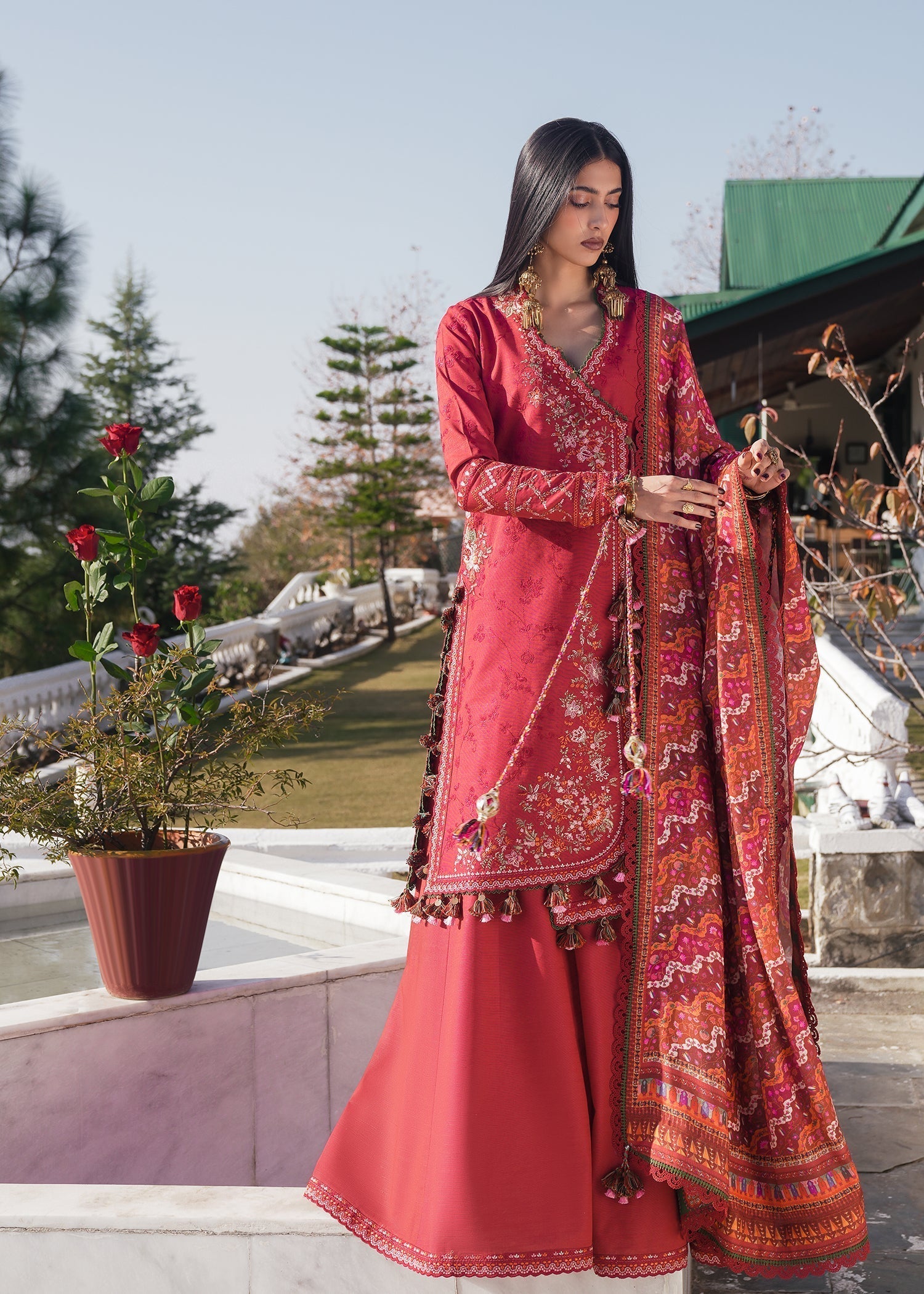 Hussain Rehar | Winter Shawl 24 | Mana - by - Libasekhas UK - Registered Vendor of : Hussain Rehar - 100% Original Designer Dresss
