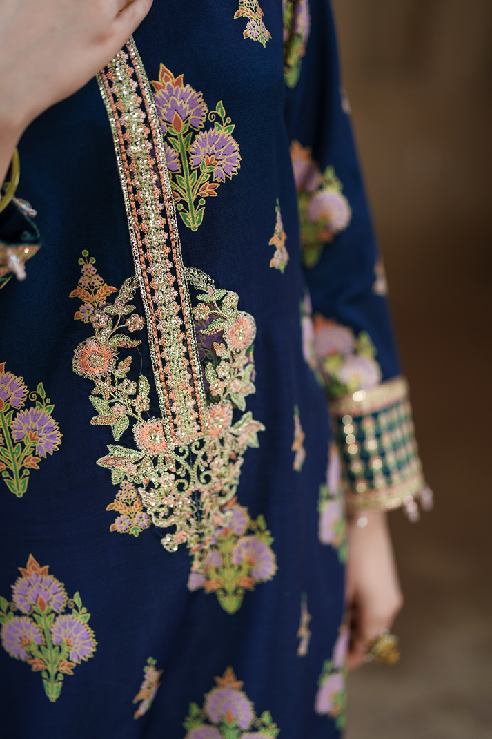 Saad Shaikh | Zaria Festive Pret 25 | SAPPHIRE - by Libasekhas UK - Registered Vendor of : Saad Shaikh - 100% Original Designer Dress