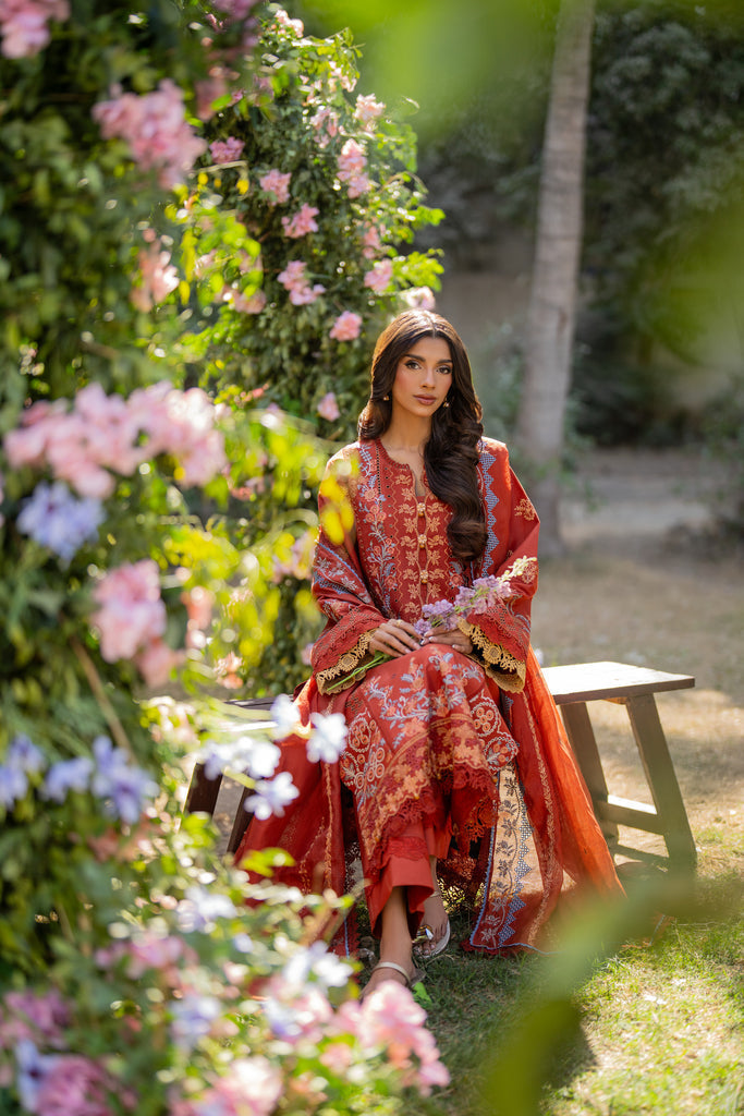 Florent | Chikankari Eid 25 | FLC- 2B - by - Libasekhas UK - Registered Vendor of : Florent - 100% Original Designer Dresss