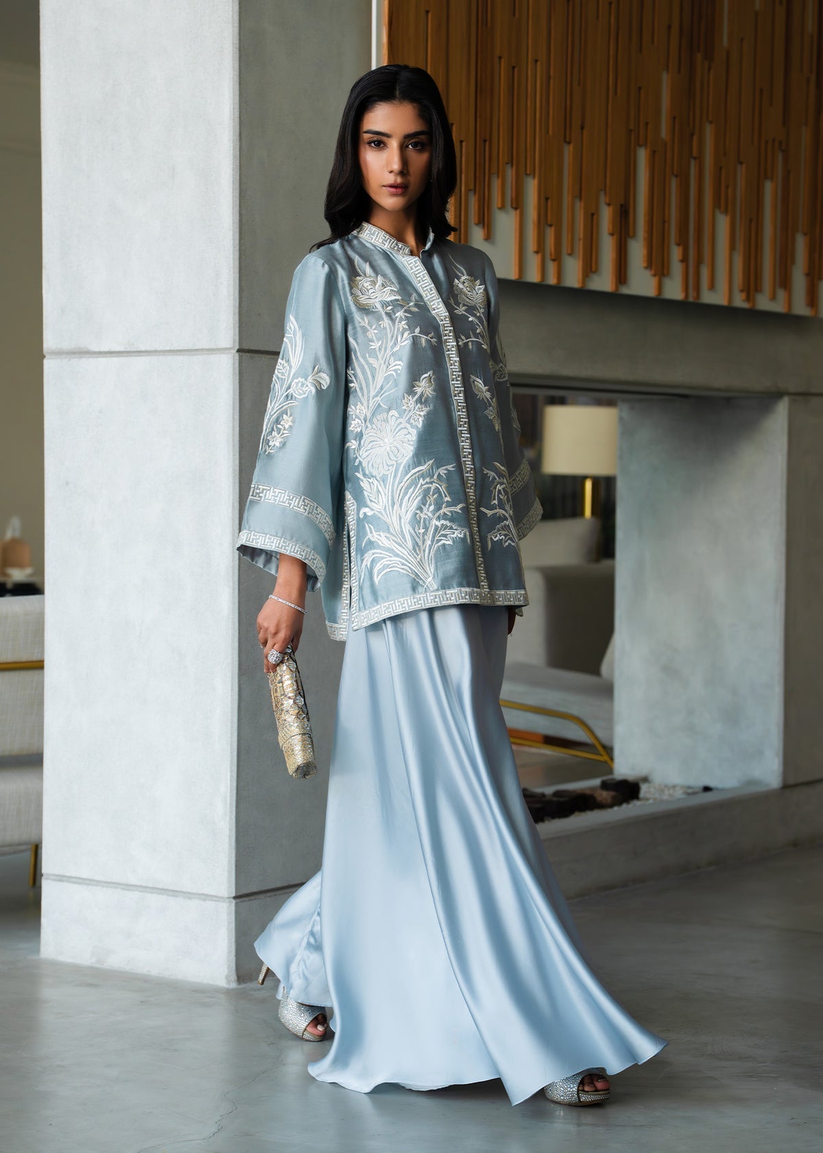 Mahgul | Mahsa Formals | Grey Mirage - by Libasekhas UK - Registered Vendor of : Mahgul - 100% Original Designer Dress