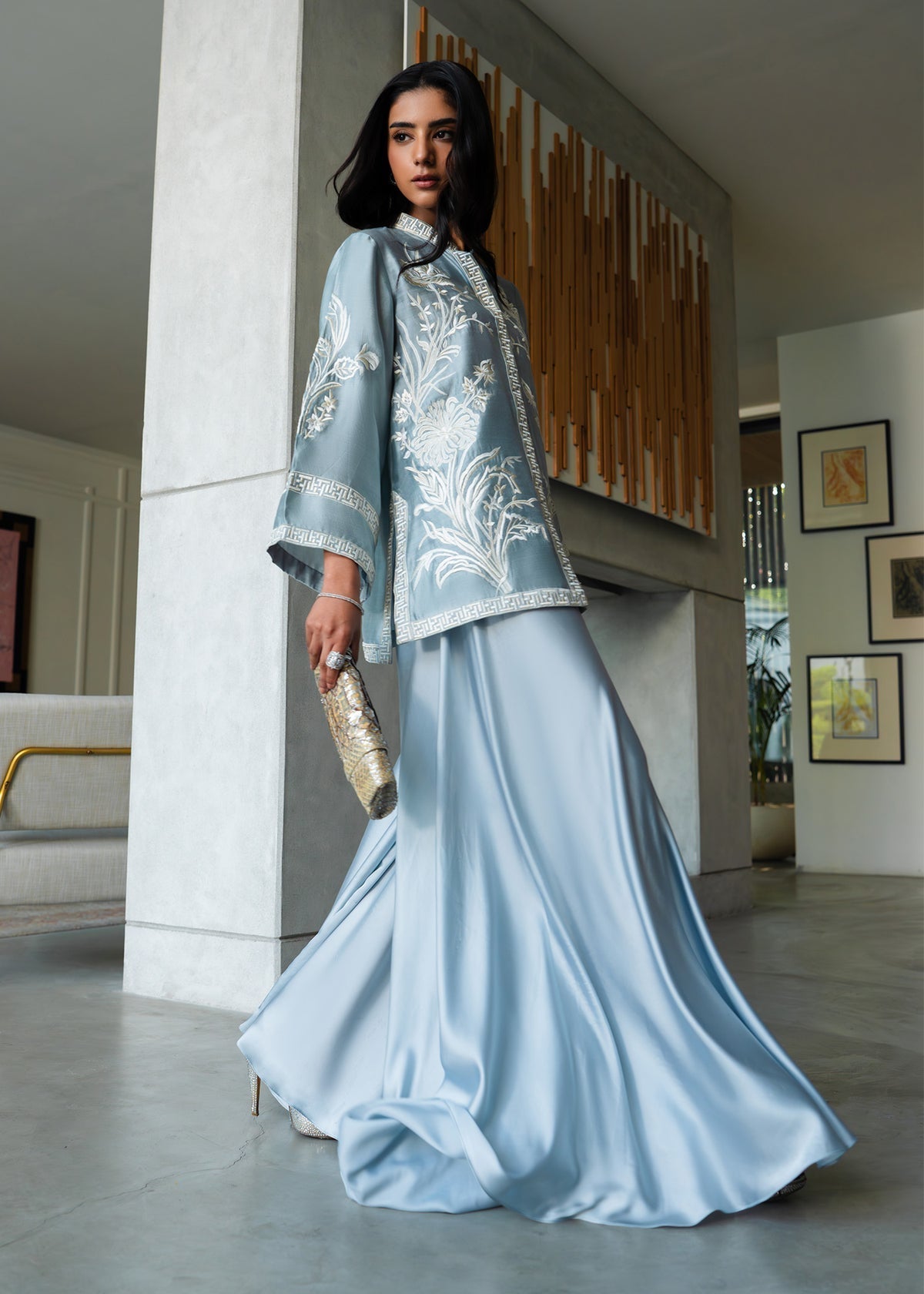 Mahgul | Mahsa Formals | Grey Mirage - by Libasekhas UK - Registered Vendor of : Mahgul - 100% Original Designer Dress
