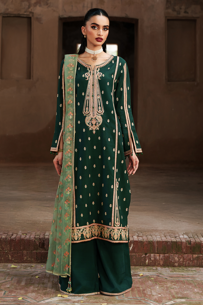 Saad Shaikh | Zaria Festive Pret 25 | EMERALD - by Libasekhas UK - Registered Vendor of : Saad Shaikh - 100% Original Designer Dress