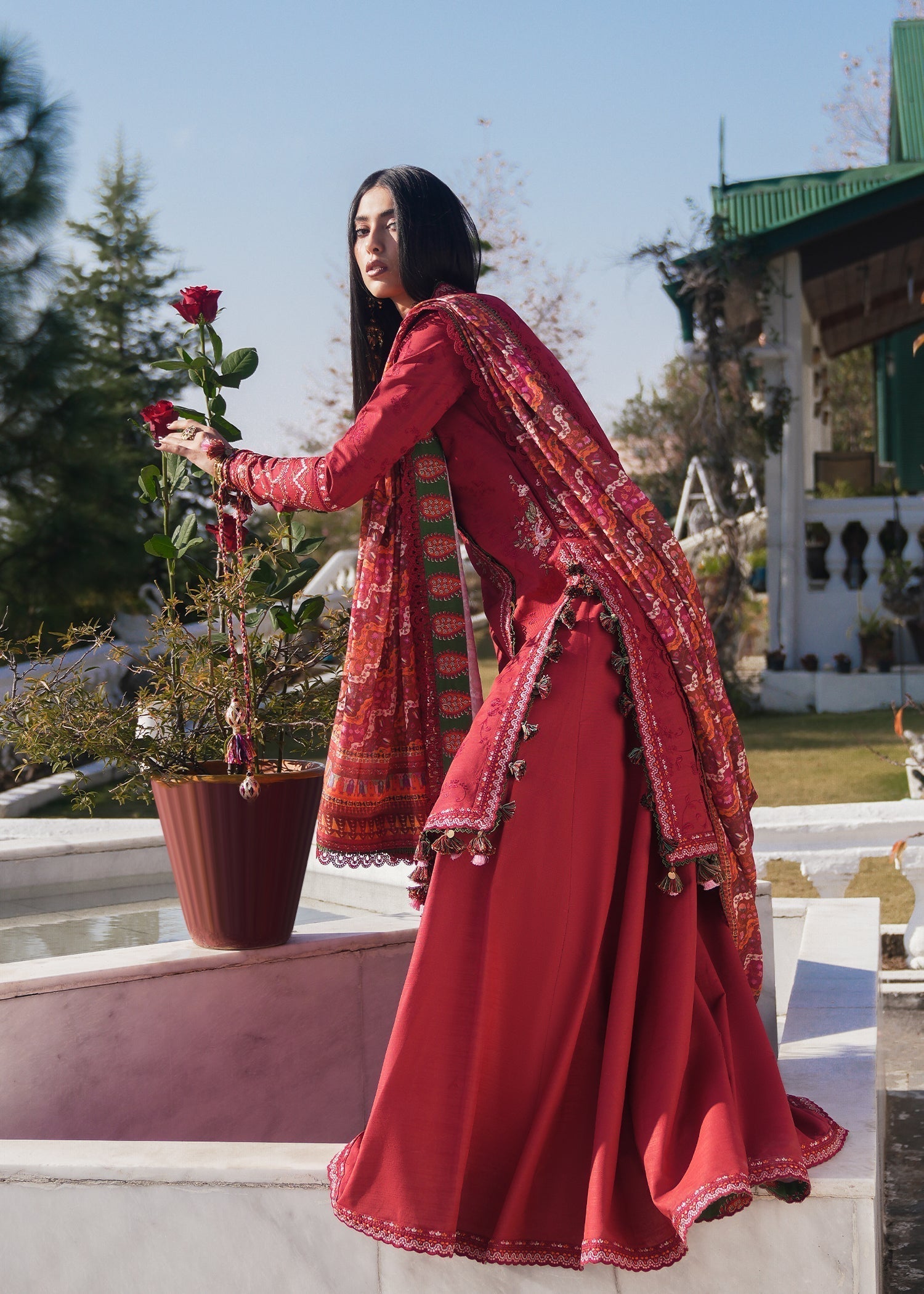 Hussain Rehar | Winter Shawl 24 | Mana - by - Libasekhas UK - Registered Vendor of : Hussain Rehar - 100% Original Designer Dresss