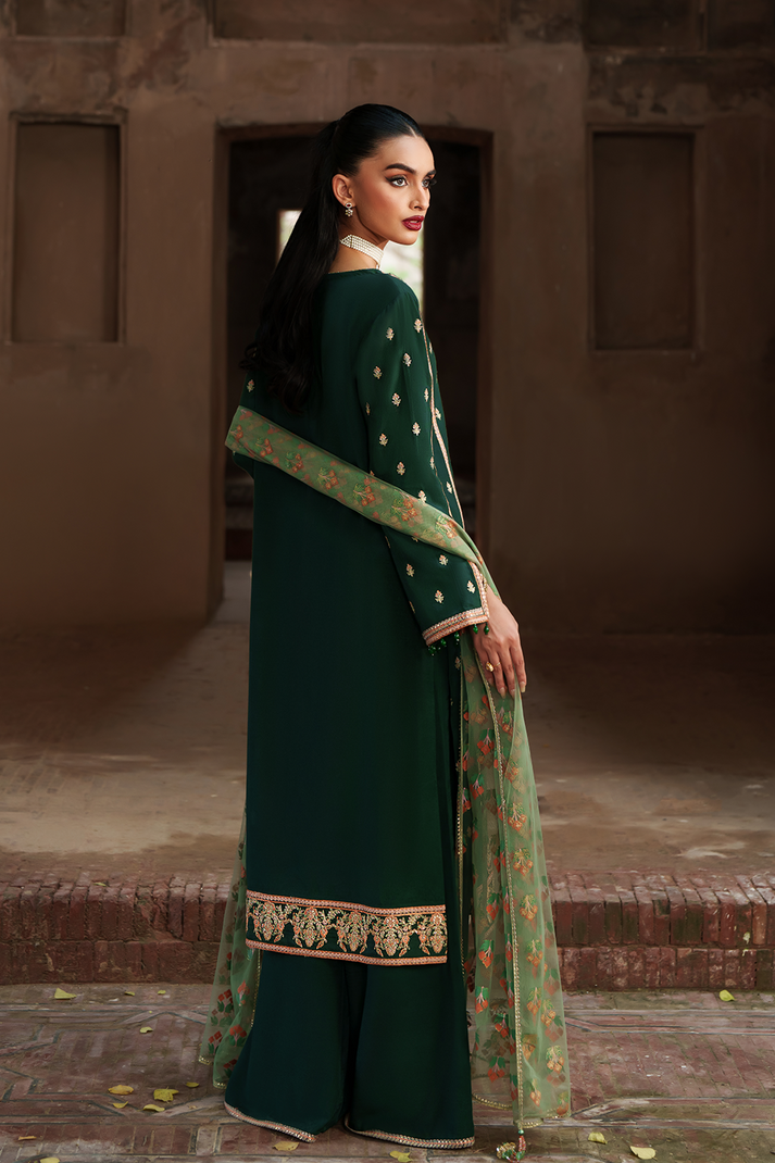 Saad Shaikh | Zaria Festive Pret 25 | EMERALD - by Libasekhas UK - Registered Vendor of : Saad Shaikh - 100% Original Designer Dress