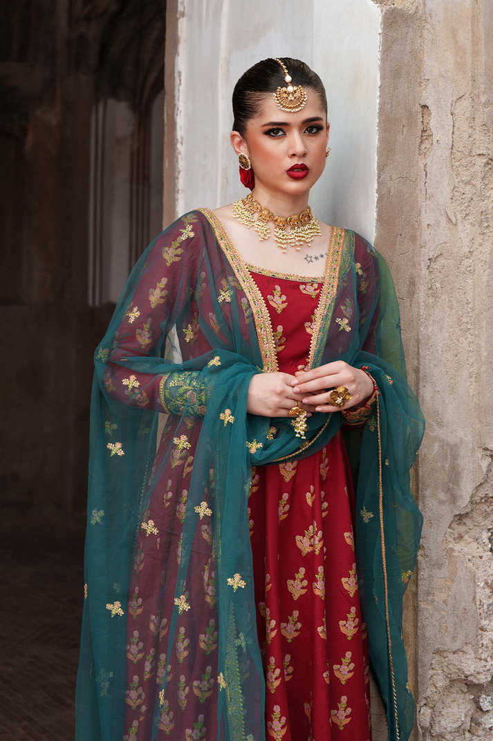 Saad Shaikh | Zaria Festive Pret 25 | SCARLET - by Libasekhas UK - Registered Vendor of : Saad Shaikh - 100% Original Designer Dress