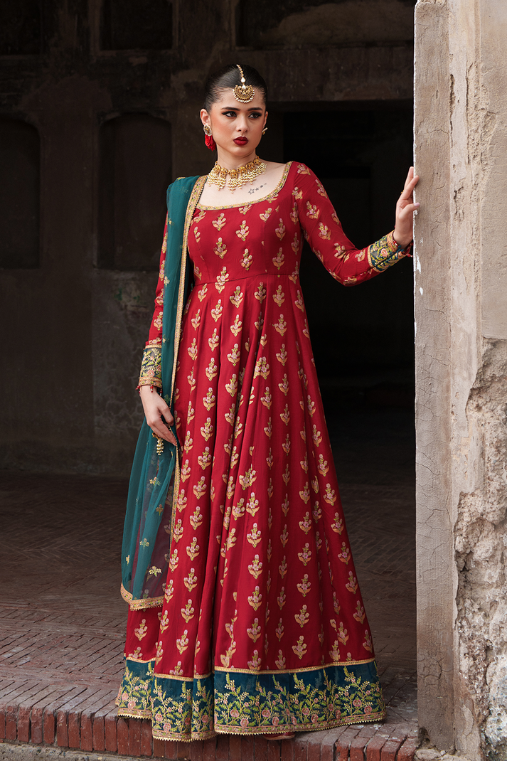 Saad Shaikh | Zaria Festive Pret 25 | SCARLET - by Libasekhas UK - Registered Vendor of : Saad Shaikh - 100% Original Designer Dress