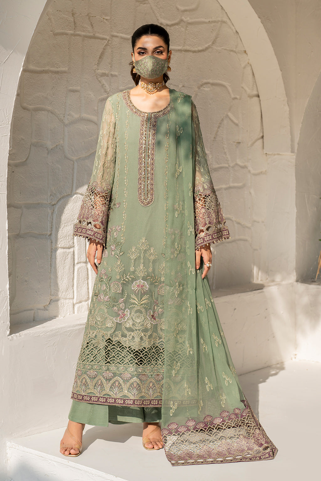Flossie | Naqsh Formals | S-1406 - by - Libasekhas UK - Registered Vendor of : Flossie - 100% Original Designer Dresss