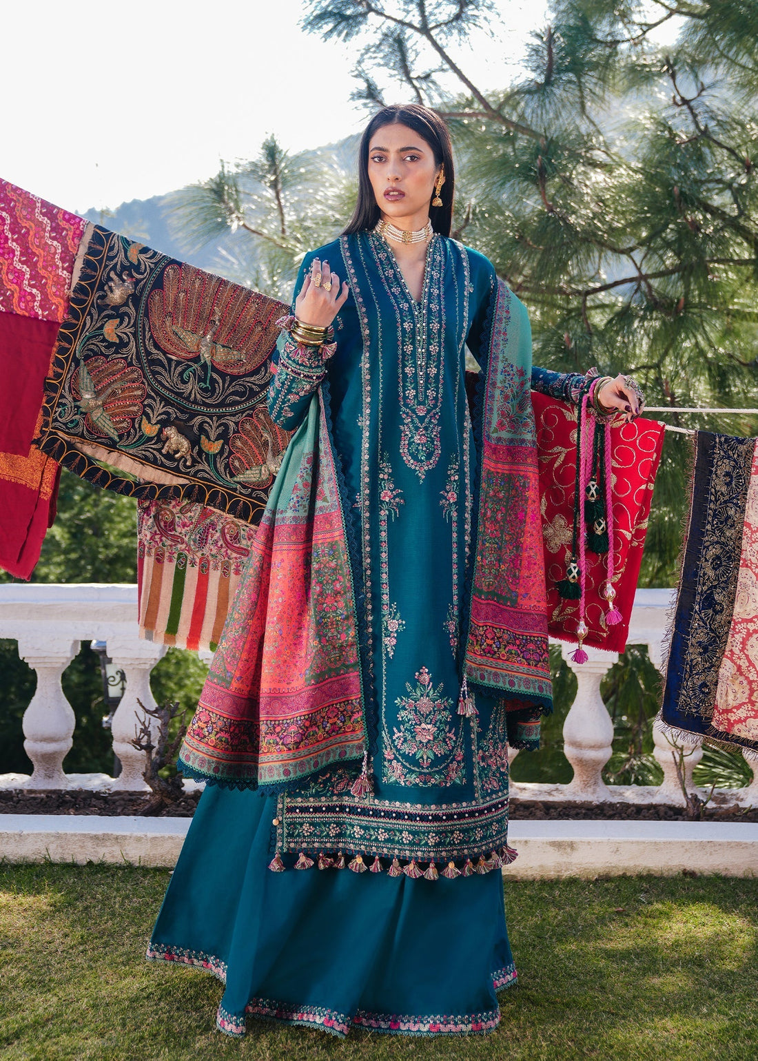 Hussain Rehar | Winter Shawl 24 | Jamil - by - Libasekhas UK - Registered Vendor of : Hussain Rehar - 100% Original Designer Dresss