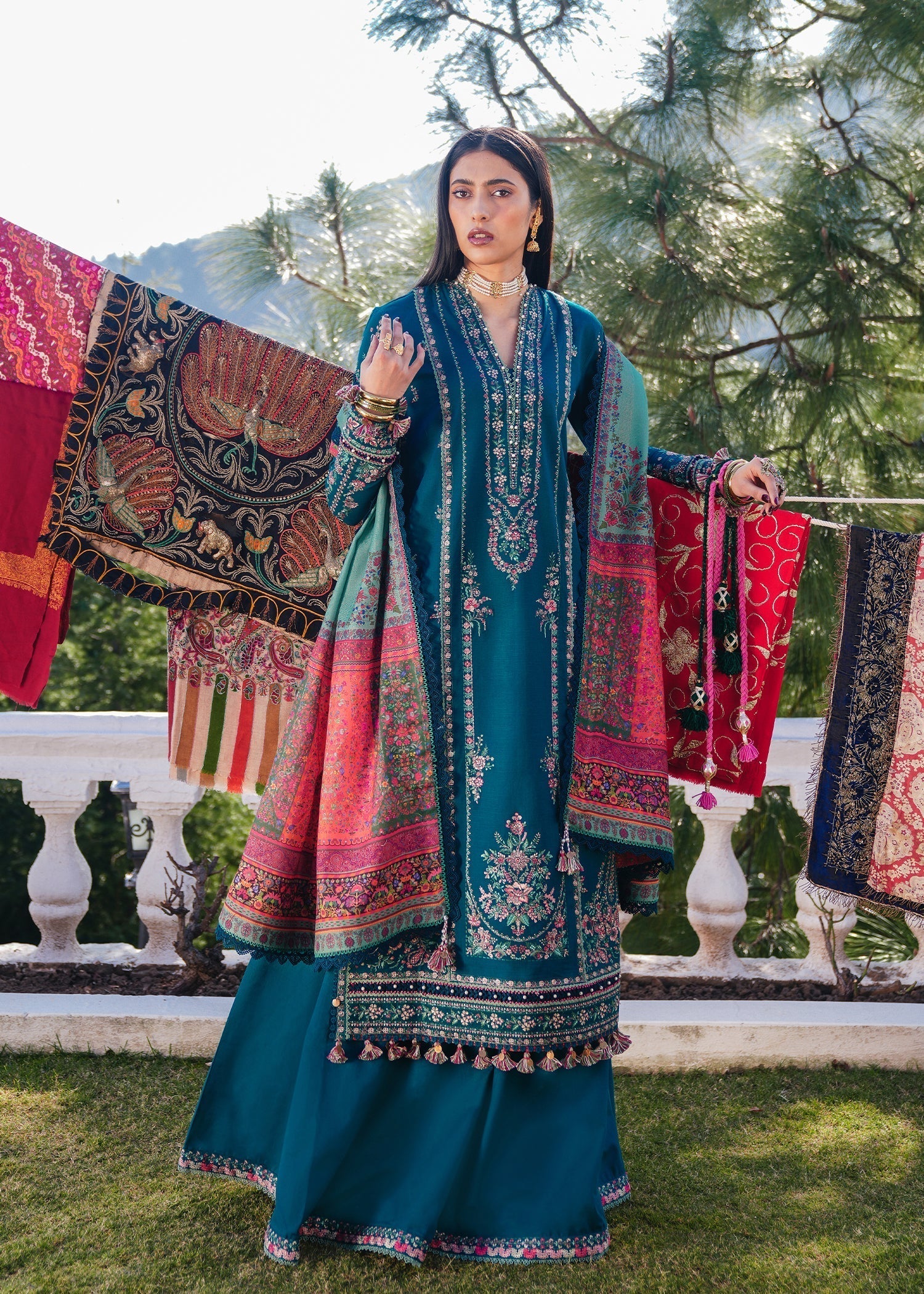 Hussain Rehar | Winter Shawl 24 | Jamil - by - Libasekhas UK - Registered Vendor of : Hussain Rehar - 100% Original Designer Dresss