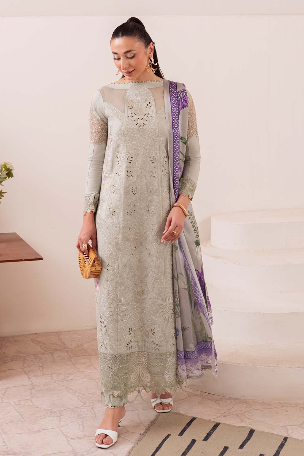Neeshay | Symphony Luxury Lawn | OLIVE - by - Libasekhas UK - Registered Vendor of : Neeshay - 100% Original Designer Dresss