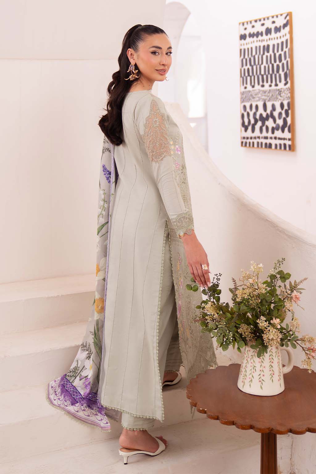 Neeshay | Symphony Luxury Lawn | OLIVE - by - Libasekhas UK - Registered Vendor of : Neeshay - 100% Original Designer Dresss