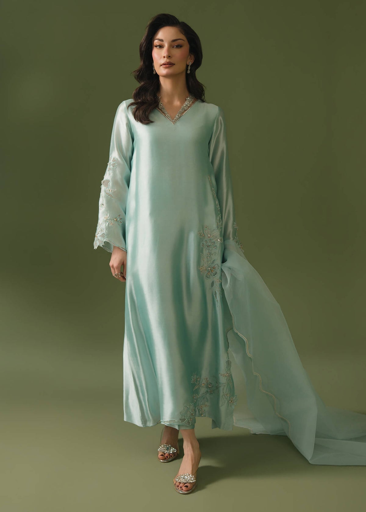 Jeem | Celestial Luxe Formals | ZIRA ICE BLUE - by Libasekhas UK - Registered Vendor of : Jeem - 100% Original Designer Dress