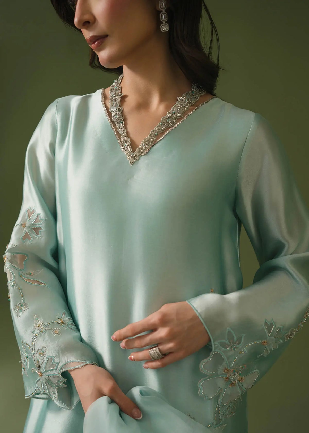 Jeem | Celestial Luxe Formals | ZIRA ICE BLUE - by Libasekhas UK - Registered Vendor of : Jeem - 100% Original Designer Dress