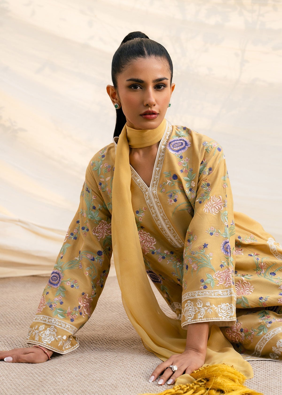 Mahgul | Ambi Bagh Silk Edit | Zarnish - by Libasekhas - Registered Vendor of : Mahgul - 100% Original Designer Dress