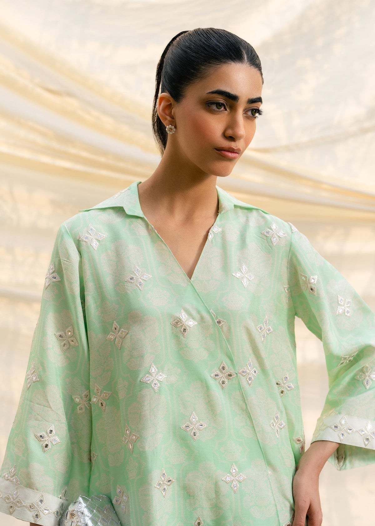 Mahgul | Ambi Bagh Silk Edit | Caelina - by Libasekhas - Registered Vendor of : Mahgul - 100% Original Designer Dress