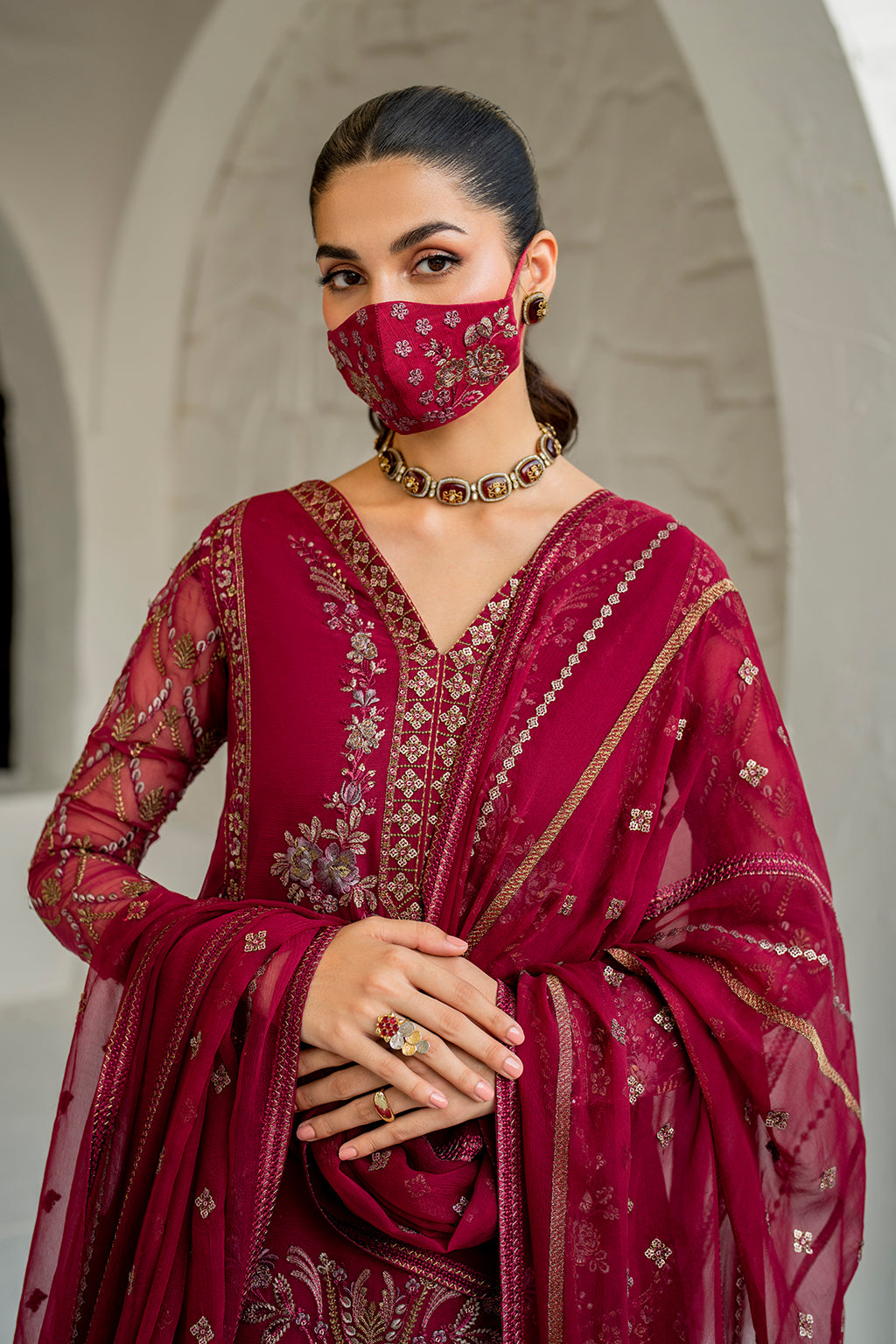 Flossie | Naqsh Formals | S-1402 (B) - by - Libasekhas UK - Registered Vendor of : Flossie - 100% Original Designer Dresss