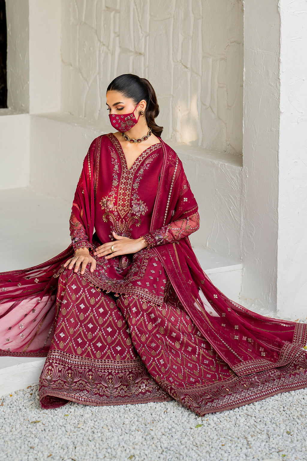 Flossie | Naqsh Formals | S-1402 (B) - by - Libasekhas UK - Registered Vendor of : Flossie - 100% Original Designer Dresss