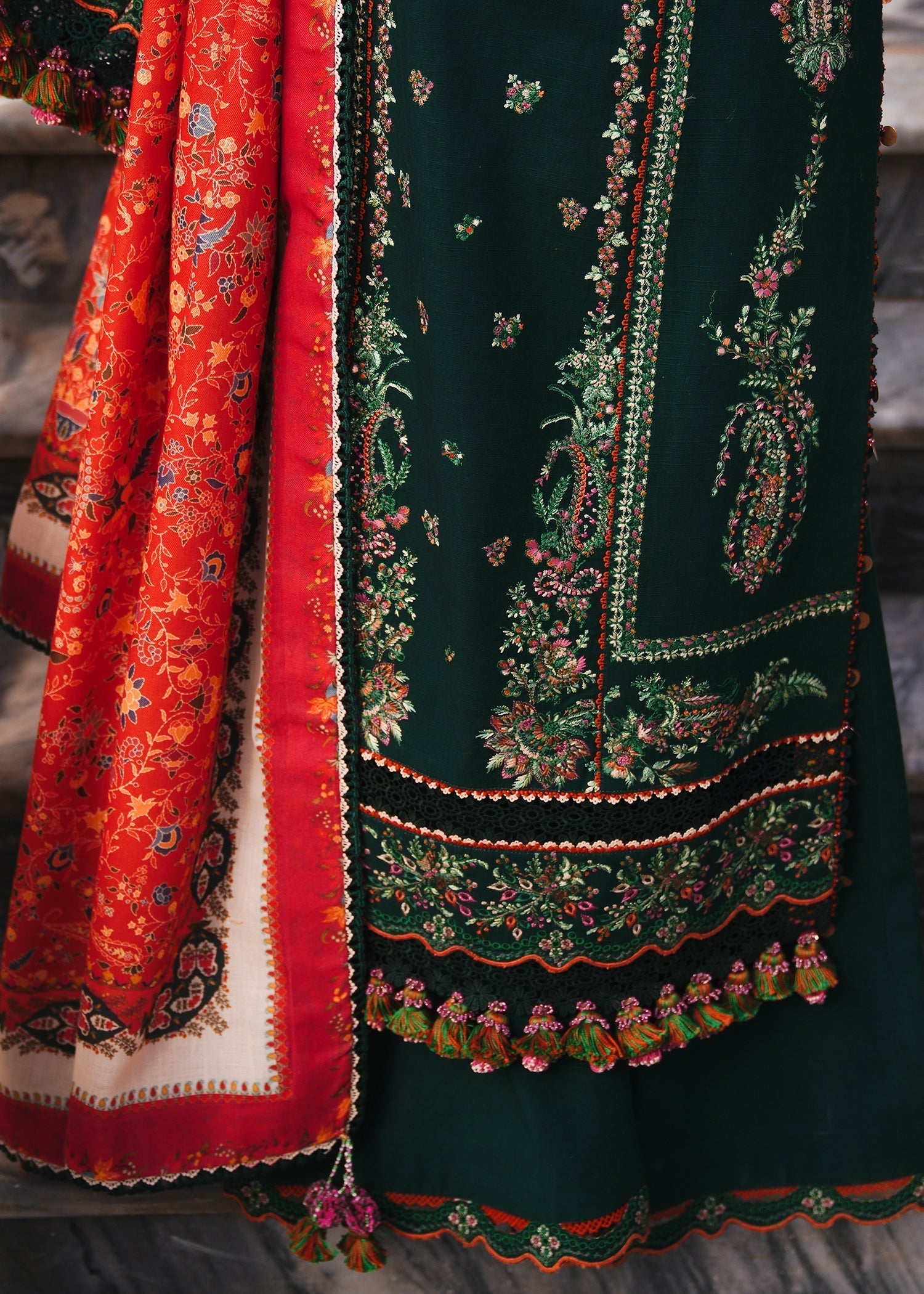 Hussain Rehar | Winter Shawl 24 | Masarrah - by - Libasekhas UK - Registered Vendor of : Hussain Rehar - 100% Original Designer Dresss