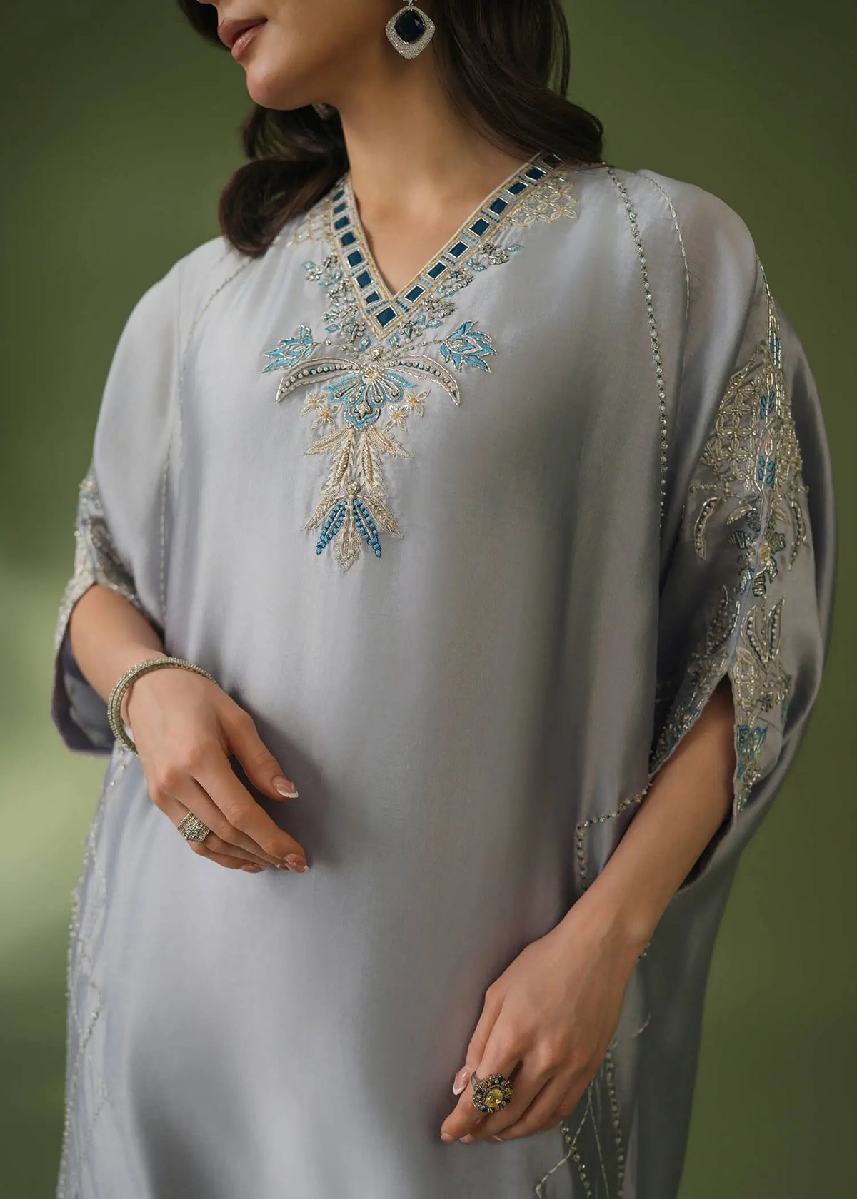 Jeem | Celestial Luxe Formals |GREY NOIR - by Libasekhas UK - Registered Vendor of : Jeem - 100% Original Designer Dress