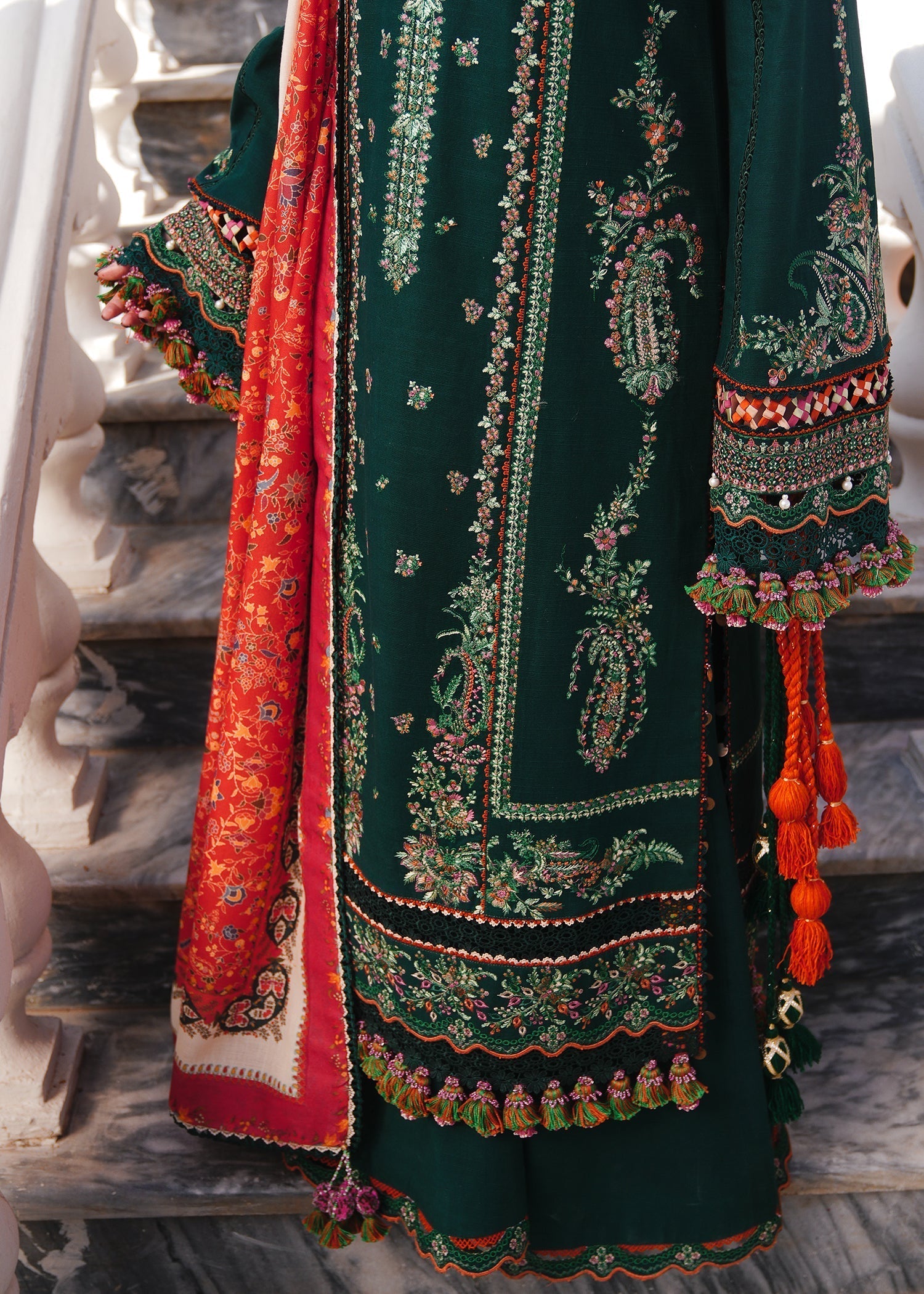Hussain Rehar | Winter Shawl 24 | Masarrah - by - Libasekhas UK - Registered Vendor of : Hussain Rehar - 100% Original Designer Dresss