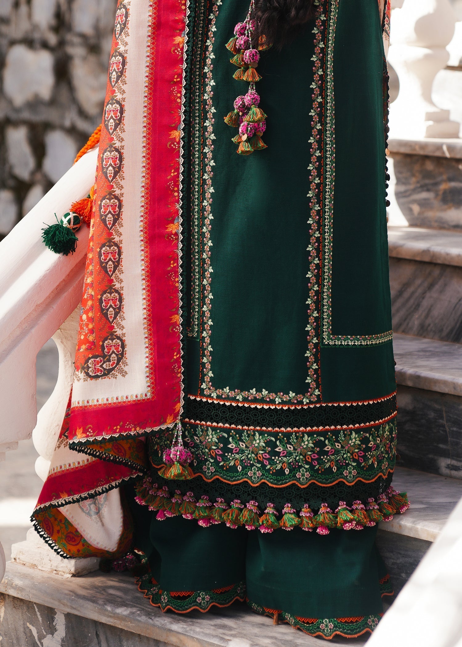 Hussain Rehar | Winter Shawl 24 | Masarrah - by - Libasekhas UK - Registered Vendor of : Hussain Rehar - 100% Original Designer Dresss