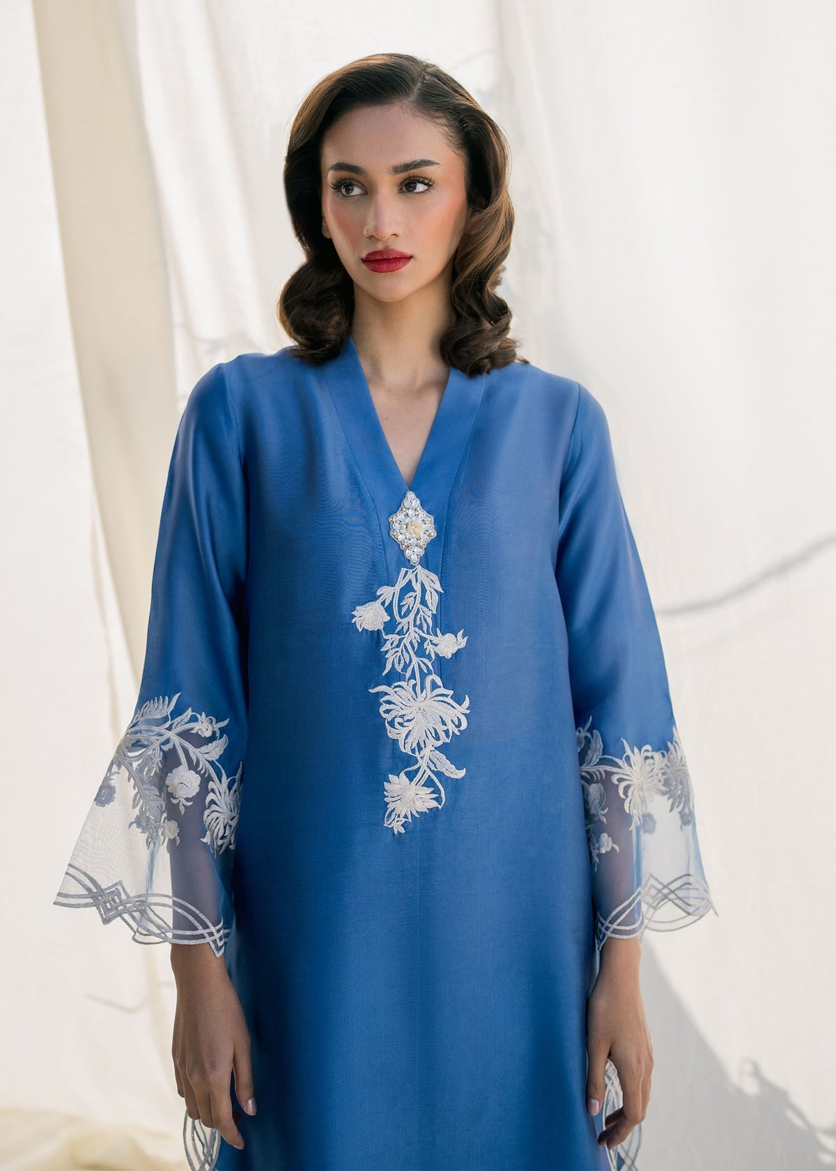 Mahgul | Samara Pret | Ocean Mist - by - Libasekhas UK - Registered Vendor of : Mahgul - 100% Original Designer Dresss