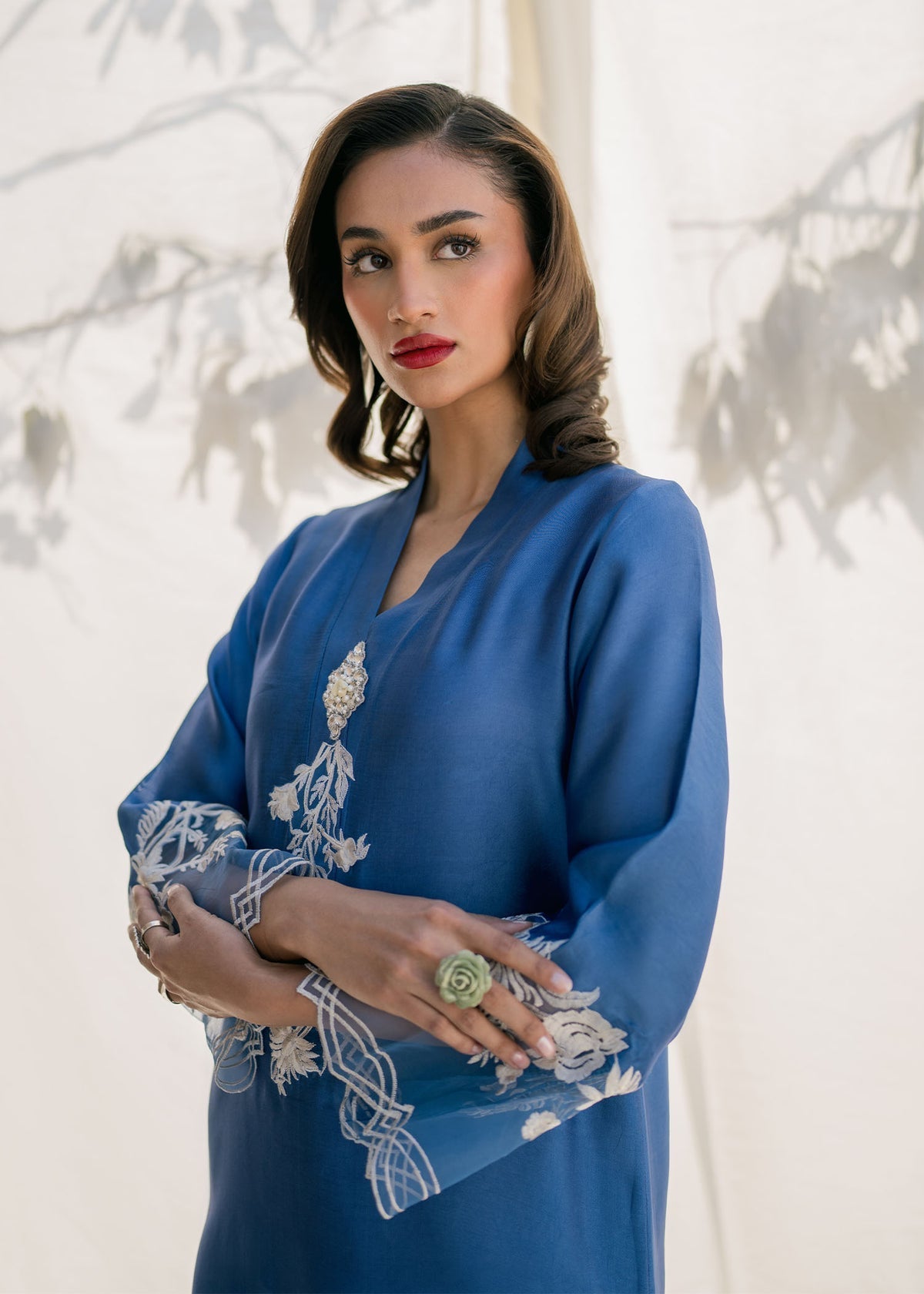 Mahgul | Samara Pret | Ocean Mist - by - Libasekhas UK - Registered Vendor of : Mahgul - 100% Original Designer Dresss