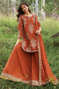 Charizma | Festive Pret | 3-PC Embroidered Raw Silk CMA-6-441 - by Libasekhas UK - Registered Vendor of : Charizma - 100% Original Designer Dress