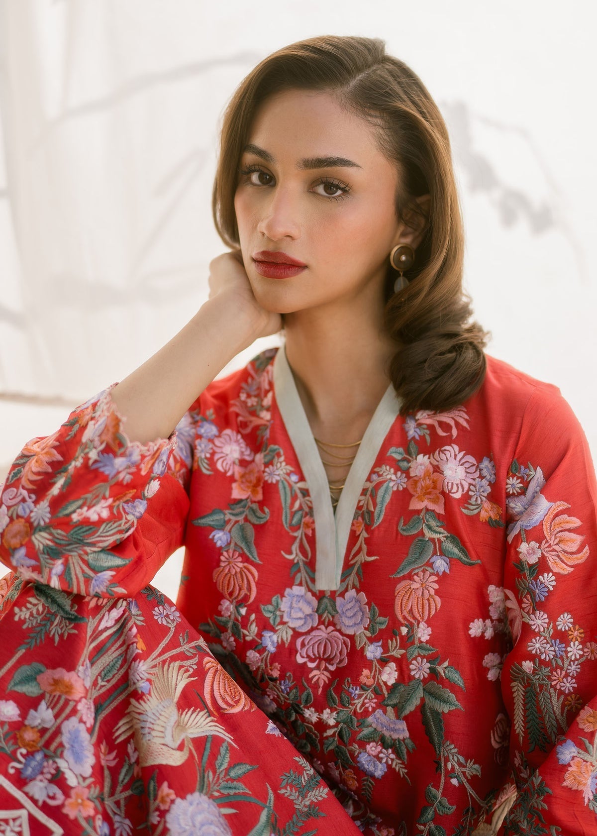 Mahgul | Samara Pret | Crimson Sun - by - Libasekhas UK - Registered Vendor of : Mahgul - 100% Original Designer Dresss