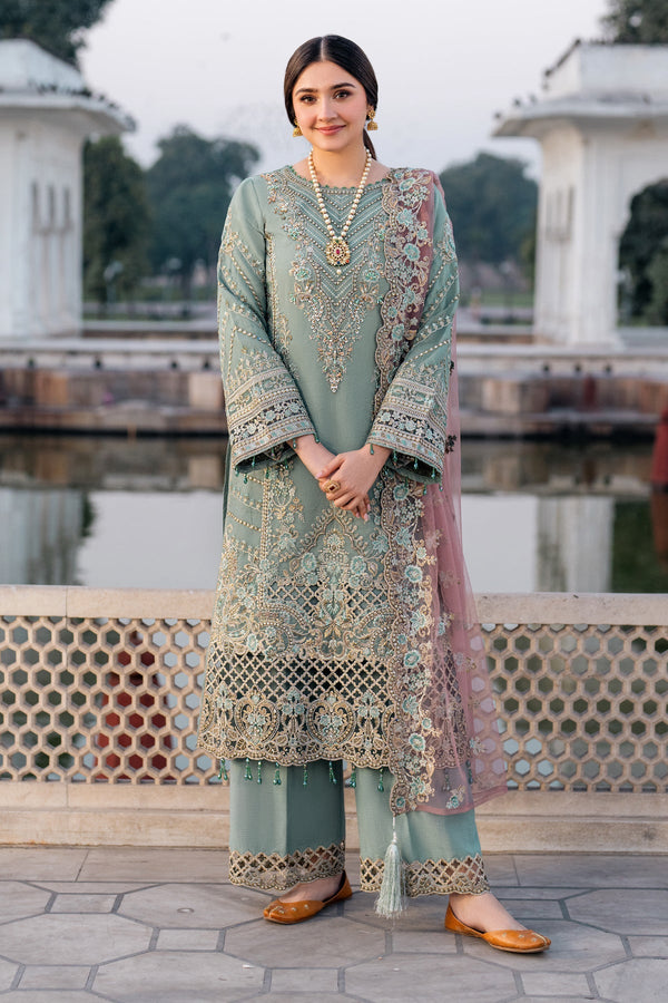 Imrozia Premium | Meeras Luxury Eid 25 | I-221 ZAMURD - by - Libasekhas UK - Registered Vendor of : Imrozia Premium - 100% Original Designer Dresss