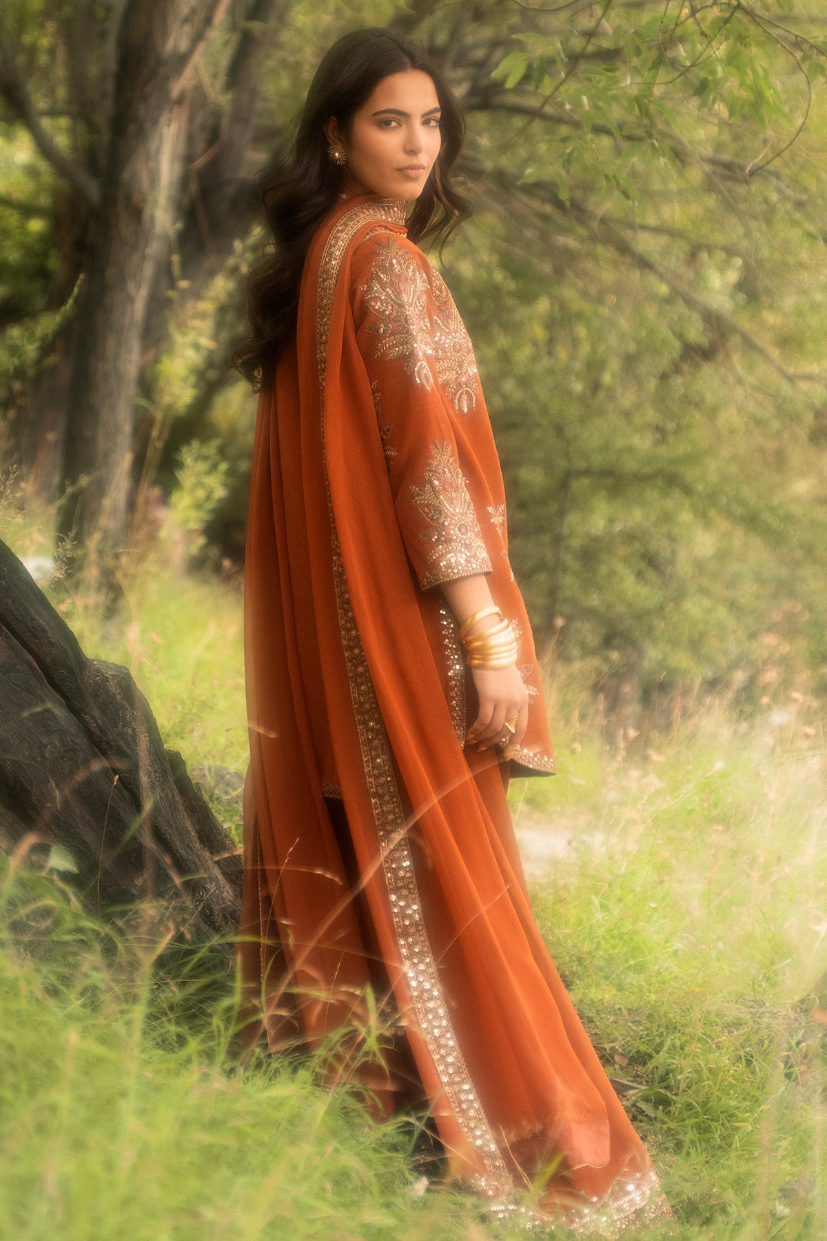 Charizma | Festive Pret | 3-PC Embroidered Raw Silk CMA-6-441 - by Libasekhas UK - Registered Vendor of : Charizma - 100% Original Designer Dress
