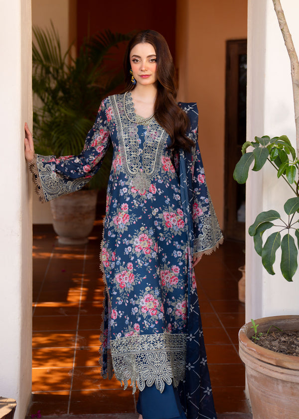 Myeesha | Lamhay Luxury Lawn 25 | Zohra - by - Libasekhas UK - Registered Vendor of : Myeesha - 100% Original Designer Dresss