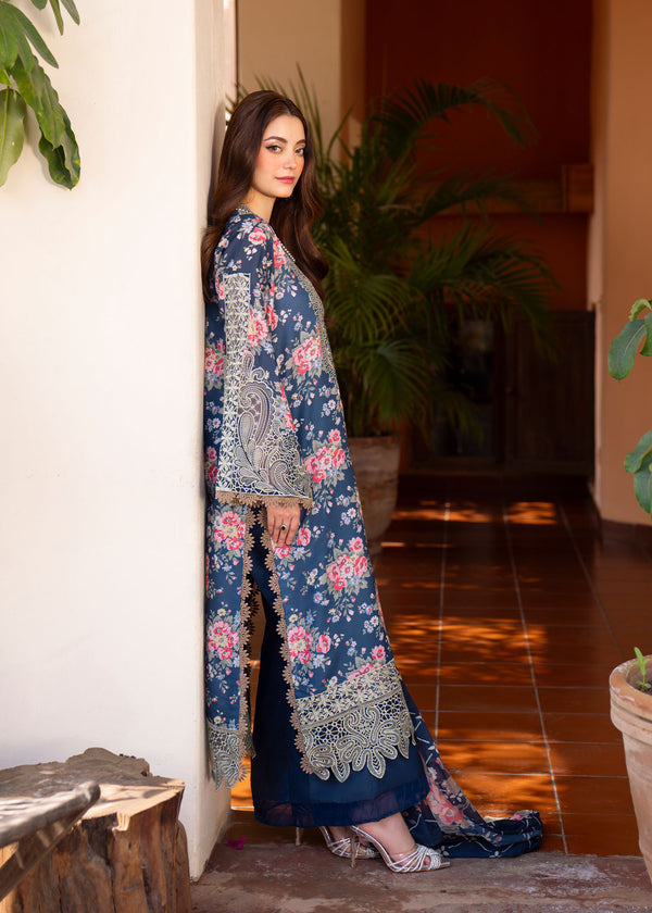 Myeesha | Lamhay Luxury Lawn 25 | Zohra - by - Libasekhas UK - Registered Vendor of : Myeesha - 100% Original Designer Dresss