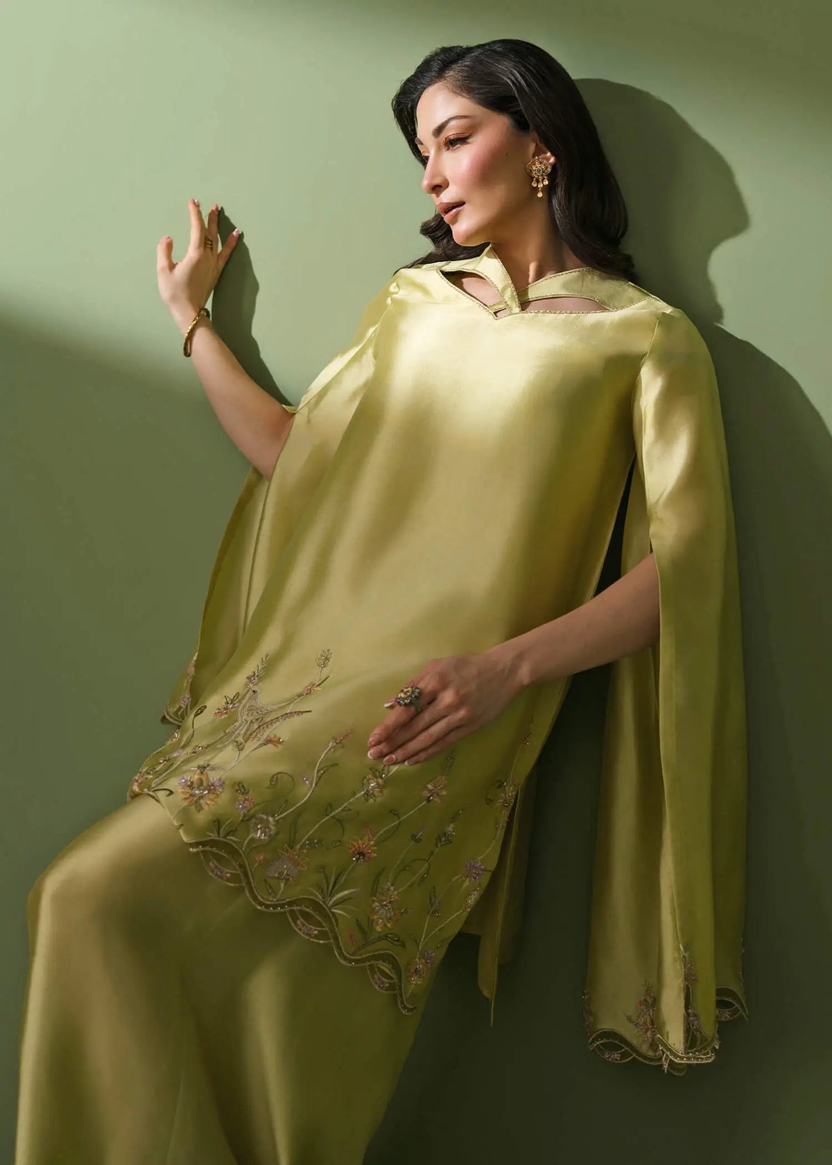 Jeem | Celestial Luxe Formals | LEIA MINT GREEN - by Libasekhas UK - Registered Vendor of : Jeem - 100% Original Designer Dress