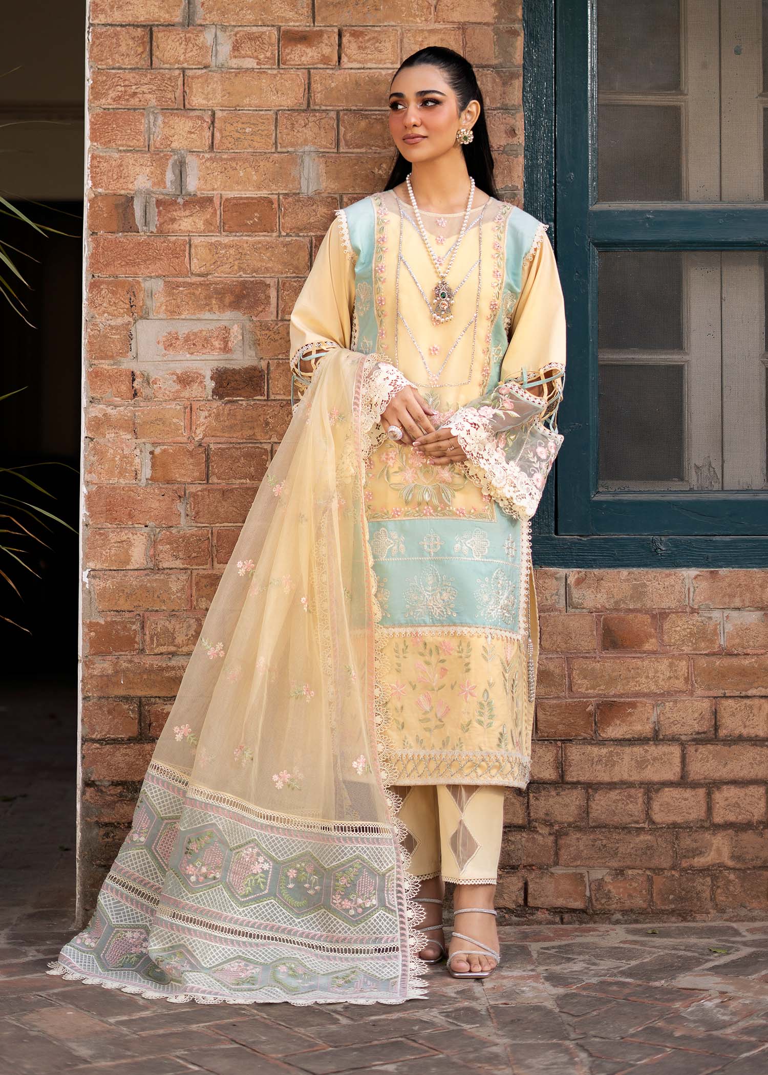 Fozia Khalid | Blossom Festive Lawn 25 | Primrose - by - Libasekhas UK - Registered Vendor of : Fozia Khalid - 100% Original Designer Dresss