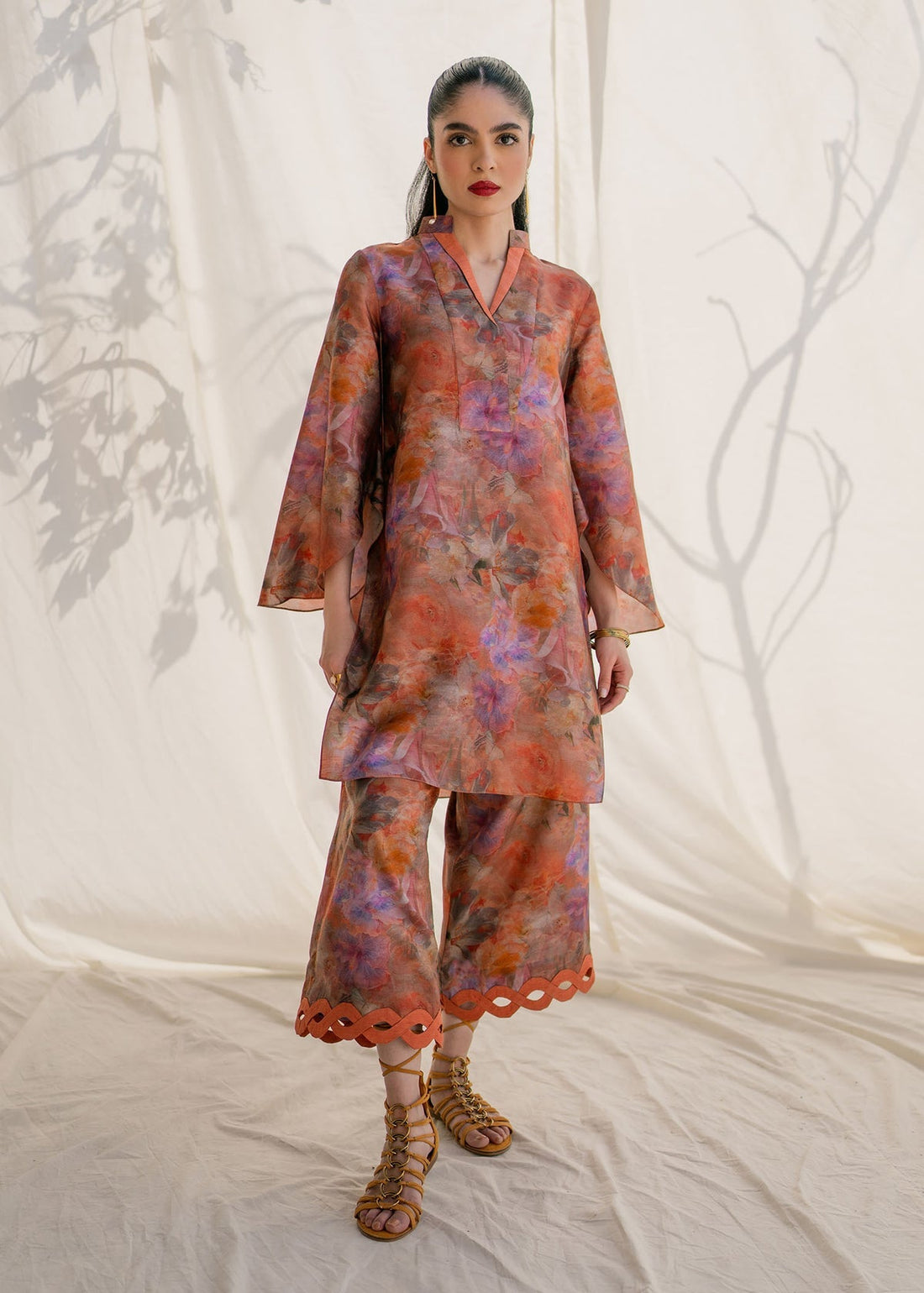 Mahgul | Samara Pret | Coral Sea - by - Libasekhas UK - Registered Vendor of : Mahgul - 100% Original Designer Dresss