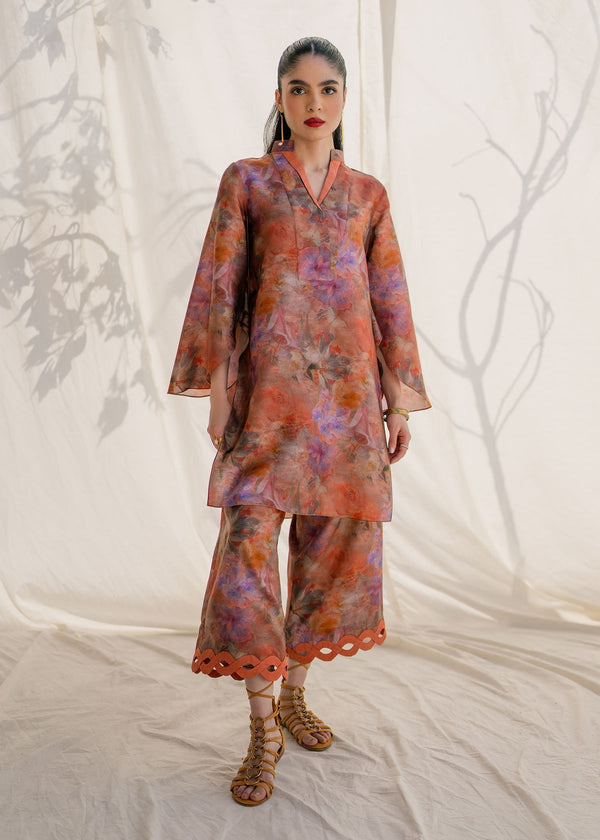 Mahgul | Samara Pret | Coral Sea - by - Libasekhas UK - Registered Vendor of : Mahgul - 100% Original Designer Dresss