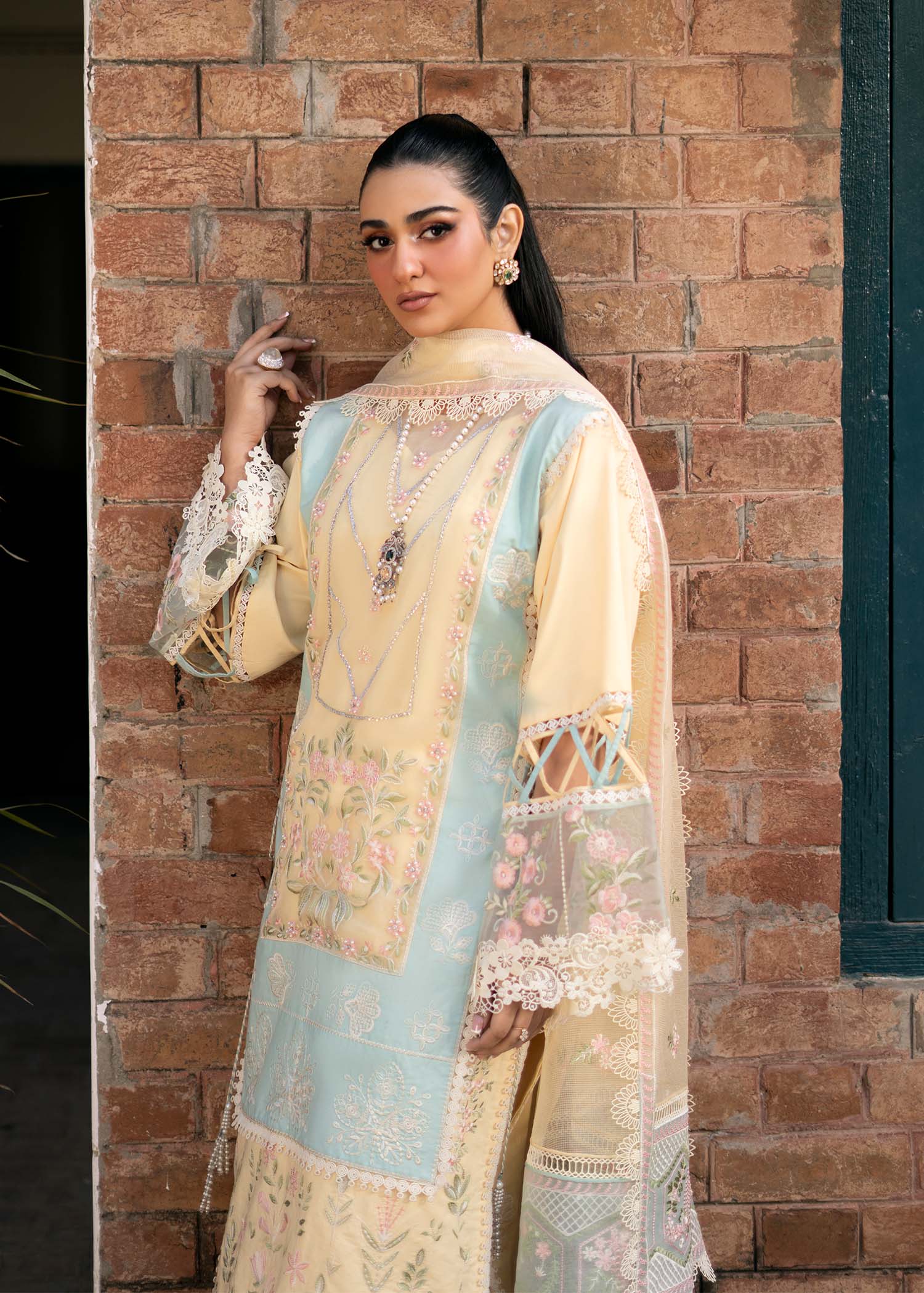 Fozia Khalid | Blossom Festive Lawn 25 | Primrose - by - Libasekhas UK - Registered Vendor of : Fozia Khalid - 100% Original Designer Dresss