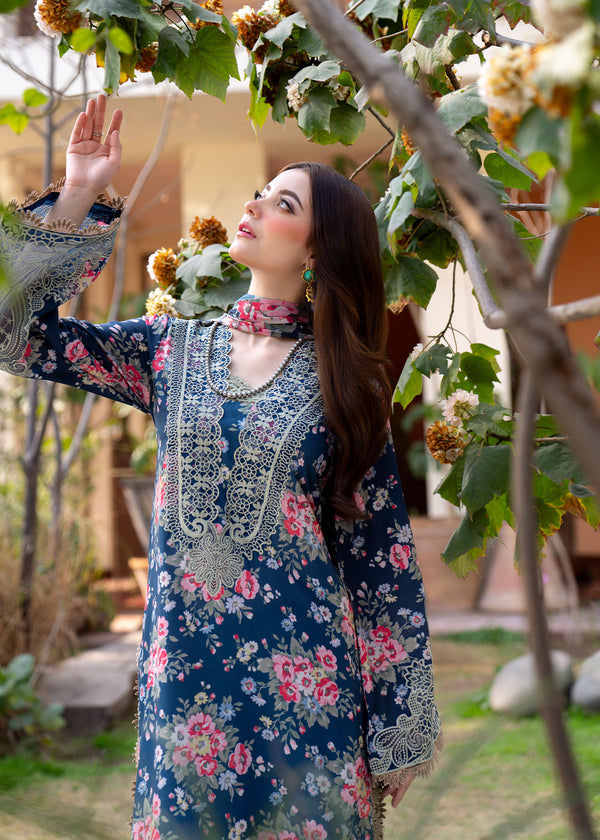 Myeesha | Lamhay Luxury Lawn 25 | Zohra - by - Libasekhas UK - Registered Vendor of : Myeesha - 100% Original Designer Dresss