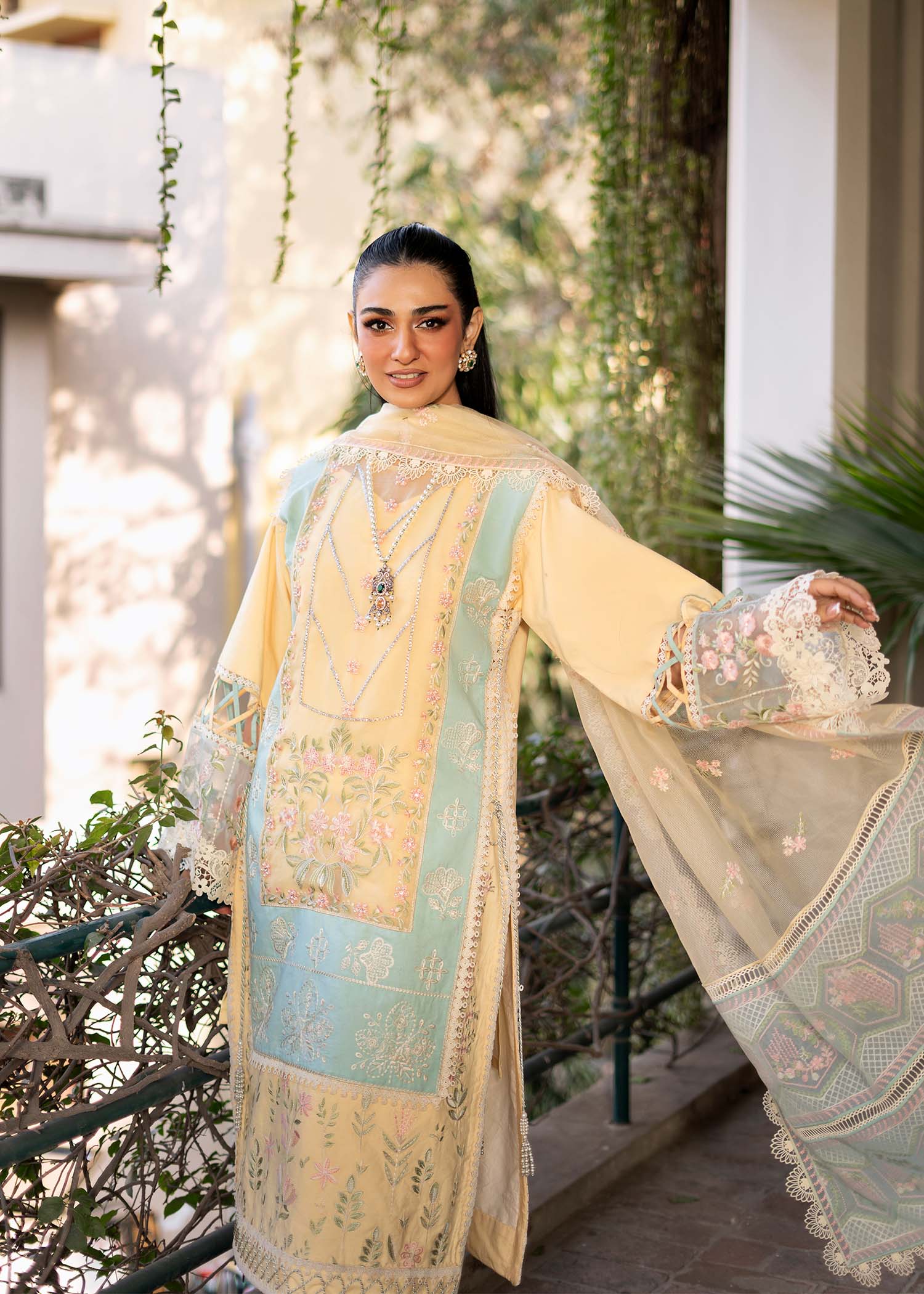 Fozia Khalid | Blossom Festive Lawn 25 | Primrose - by - Libasekhas UK - Registered Vendor of : Fozia Khalid - 100% Original Designer Dresss