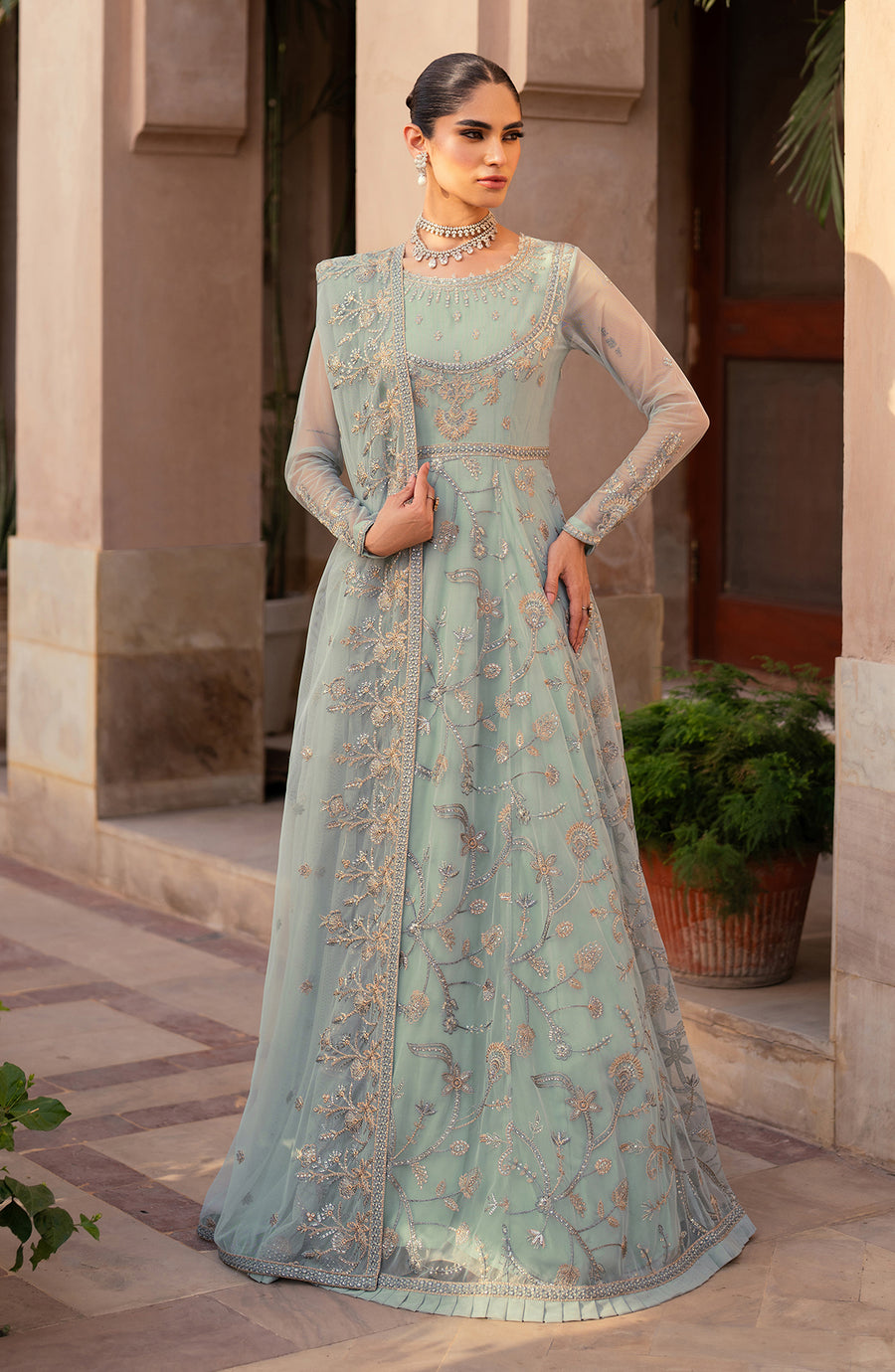 Zarif | Sahiba Formals | UNST-SBA-06 INEESA - by Libasekhas UK - Registered Vendor of : Zarif - 100% Original Designer Dress