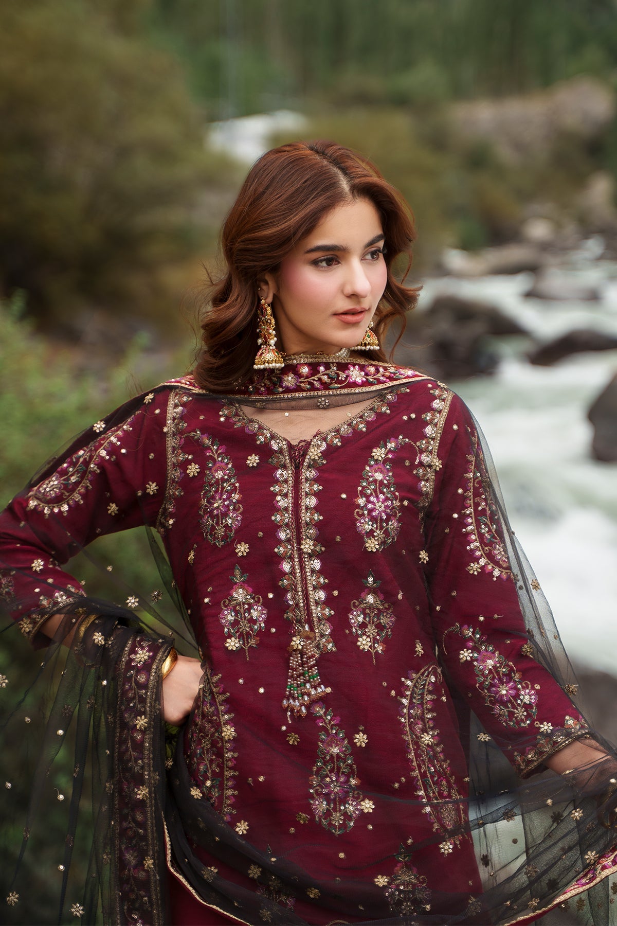 Charizma | Festive Pret | Embroidered Raw Silk CMA-6-448 - by Libasekhas UK - Registered Vendor of : Charizma - 100% Original Designer Dress