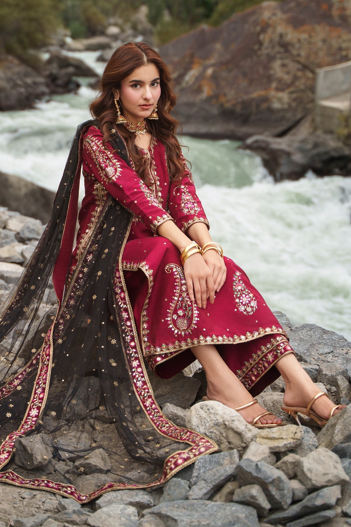 Charizma | Festive Pret | Embroidered Raw Silk CMA-6-448 - by Libasekhas UK - Registered Vendor of : Charizma - 100% Original Designer Dress