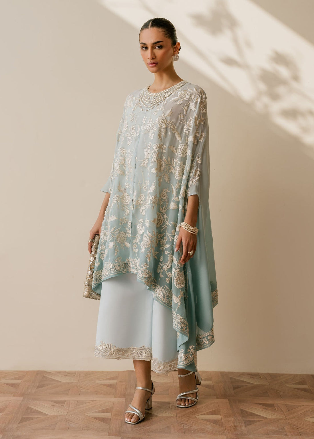 Mahgul | Samara Pret | Sea Pearl - by - Libasekhas UK - Registered Vendor of : Mahgul - 100% Original Designer Dresss