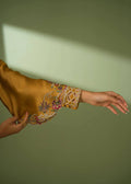Jeem | Celestial Luxe Formals | MOSS MUSTARD - by Libasekhas UK - Registered Vendor of : Jeem - 100% Original Designer Dress